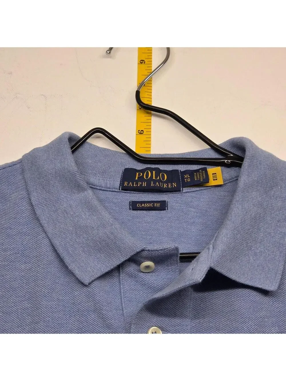 Polo Ralph Lauren Blue Polo Shirt Mens XL Classic Fit Cotton Short Sleeve
